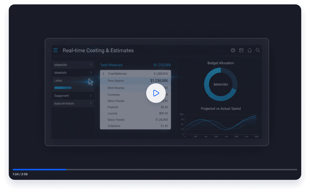 WeVisu real-time costing and estimates video preview