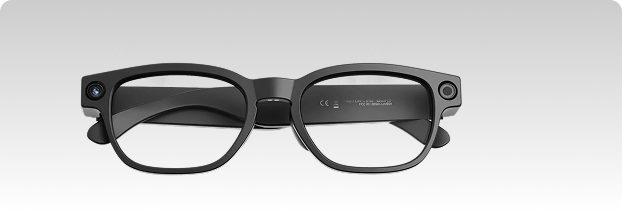 Black WeVisu-compatible smart glasses