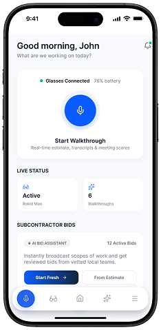 WeVisu mobile app on a phone