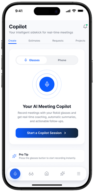 WeVisu Copilot on the mobile app