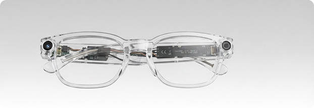 Transparent WeVisu-compatible smart glasses